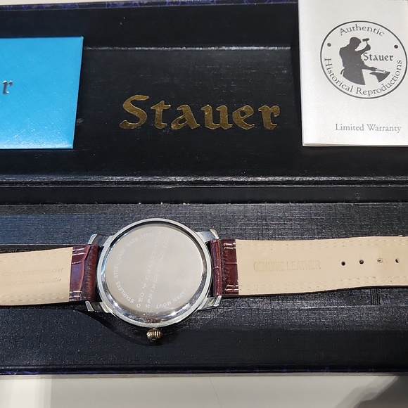 Stauer Geo W. Chatterton Springfield Stainless steel case back 21562 3 ATM water - Picture 14 of 17